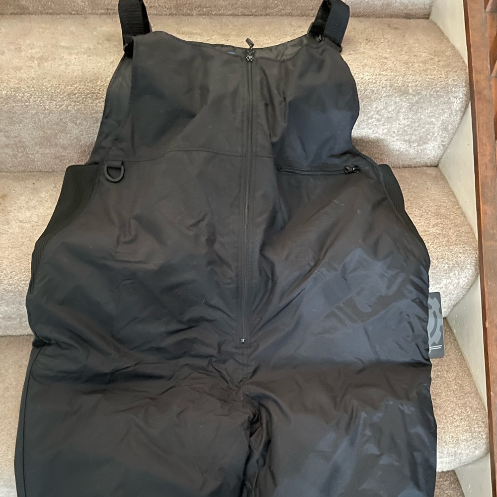 New Mens 3xl black ski bib